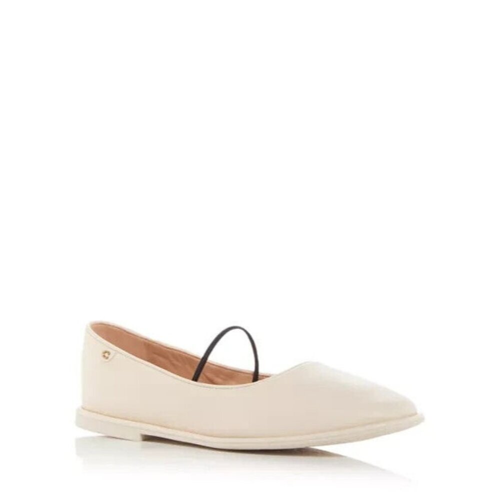 Coach Emilia Mary Jane Ballet Flat Shoes Women's Cream Size 11 Slip on